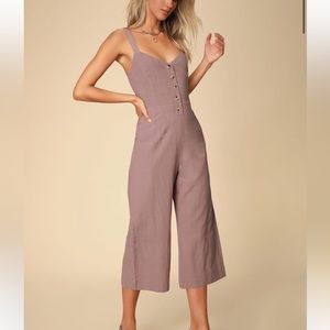 Mercedes Dusty Purple Wide-Leg Jumpsuit